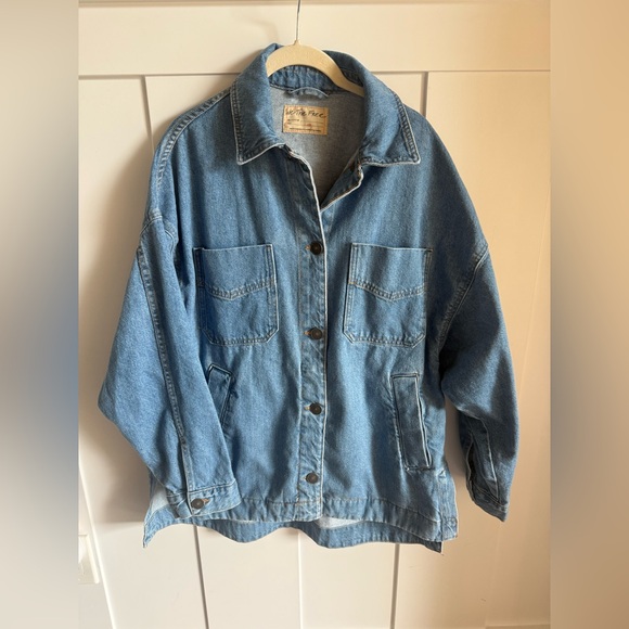 We the Free People Madison City Denim Barn Jacket - Picture 3 of 13